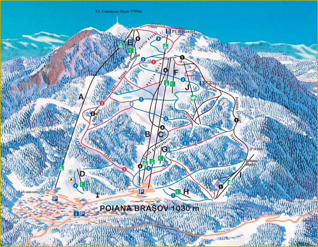 Брашов Румыния горнолыжный курорт